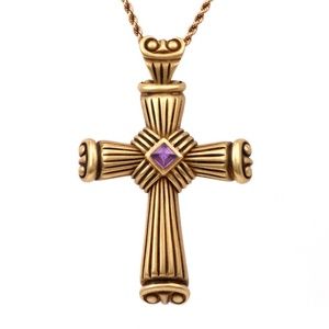 Vahe Naltchayan Amethyst 18K Gold Large Cross